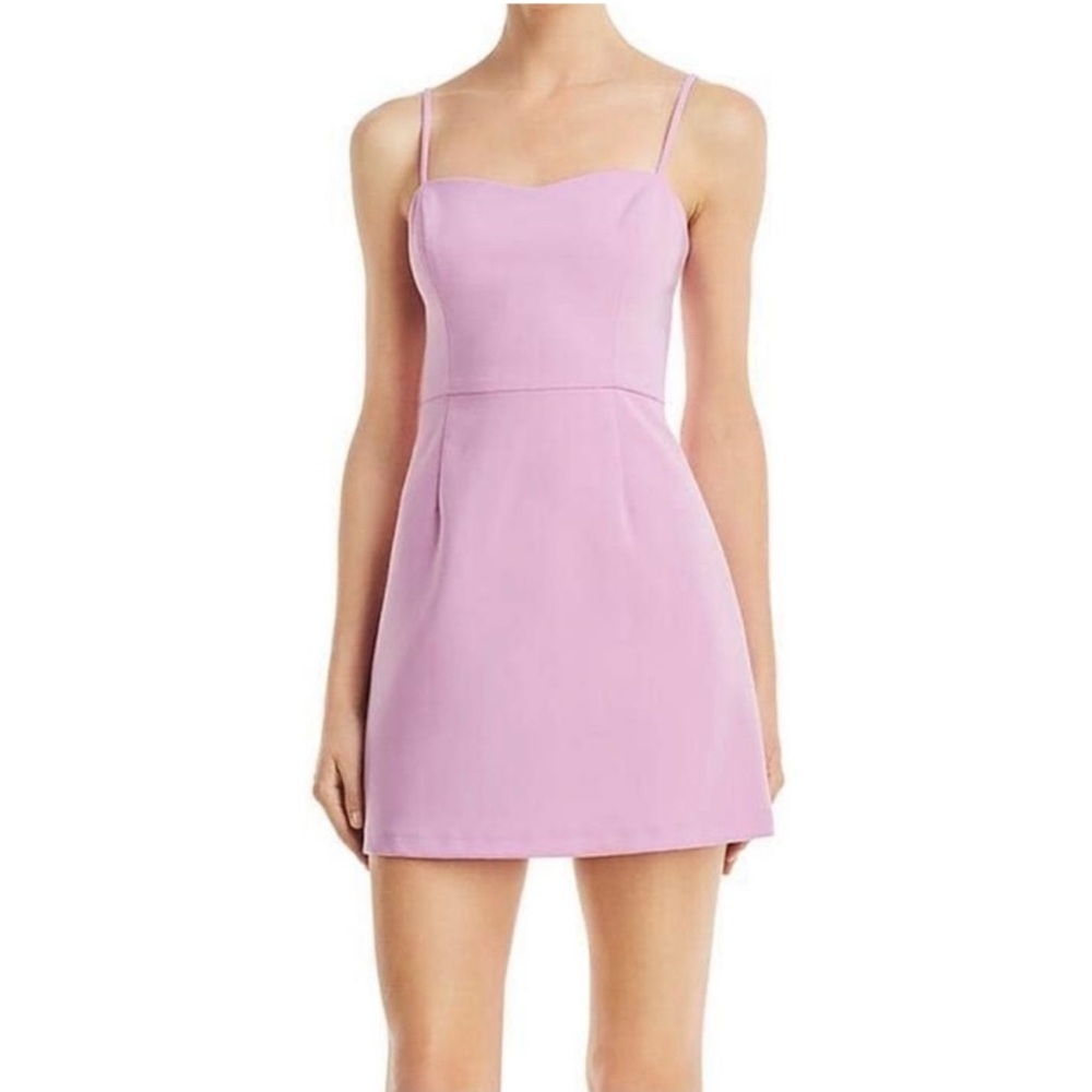 French Connection Purple Pink Spaghetti Strap Mini Dress